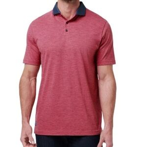 Travis Mathew Common Interest Striped Short Sleeve Golf Polo Men's Size Small